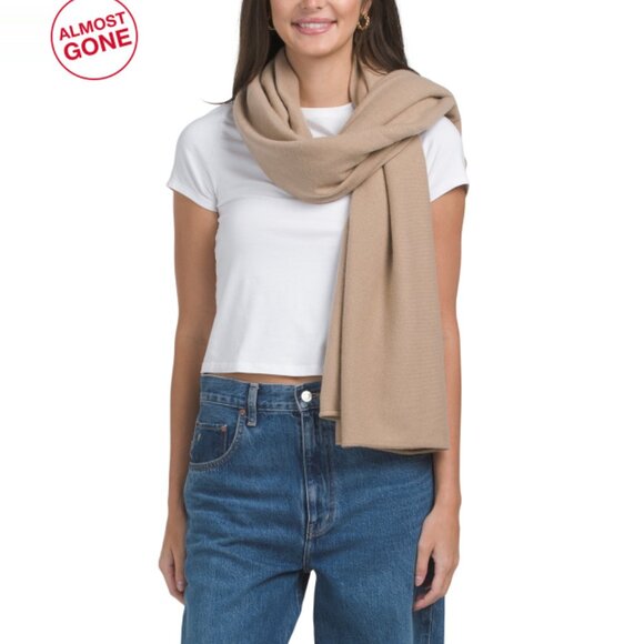 VINCE Camel Cashmere Blanket Scarf - Picture 1 of 2